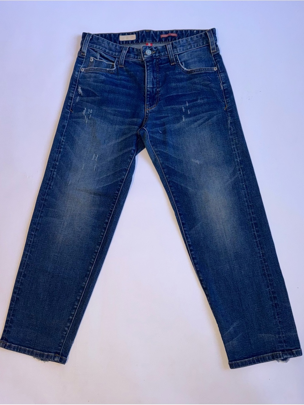 Pilcro Anthropologie The Borrowed Jeans Women’s 25P Distressed Straight Made USA